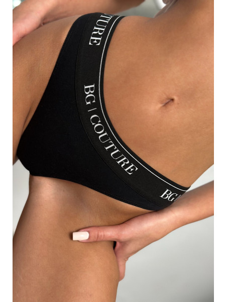 Majtki Damskie Stringi BG Naked Czarny (3-pak) - Brandenburg