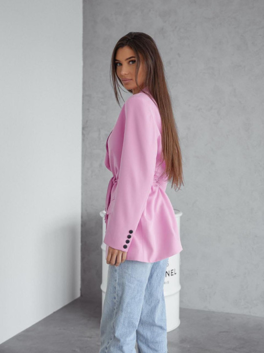 Marynarka Oversize z Wiązaniem Me Gusta Róż