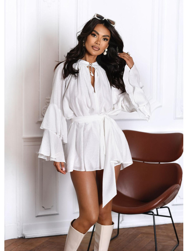 Sukienka Mini BELLUCCI Bali Boho Dress – Biała