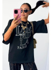 T-shirt z logo La Milla Paris - Czarny