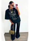 T-shirt z logo La Milla Paris - Czarny