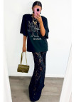 T-shirt z logo La Milla Paris - Czarny