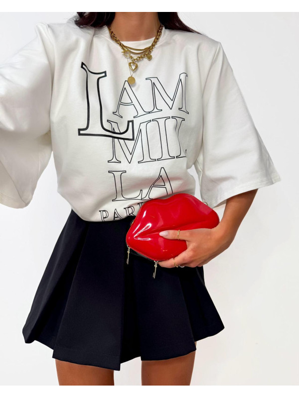 T-shirt z logo La Milla Paris - Białay
