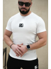 T-SHIRT MĘSKI BG SIGNATURE BIAŁY - CZARNY