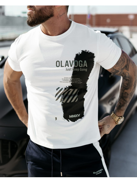 T-shirt męski OLAVOGA SLEEK 2025 Ecru