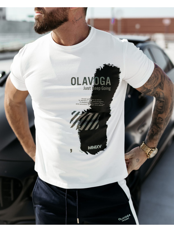 T-shirt męski OLAVOGA SLEEK 2025 Ecru