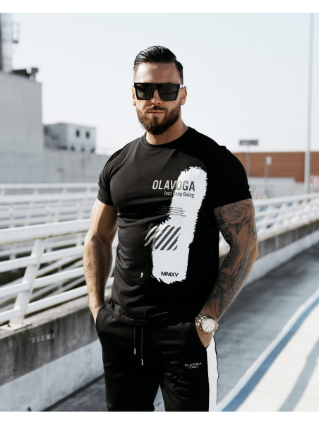 T-shirt męski OLAVOGA SLEEK 2025 Czarny