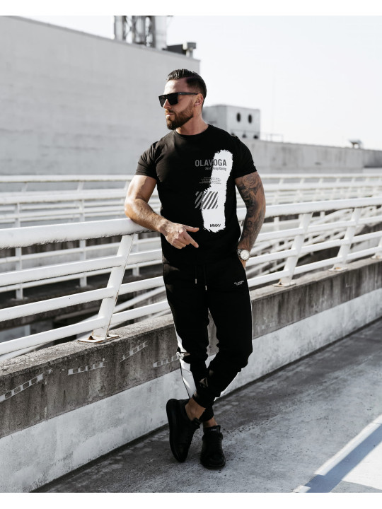 T-shirt męski OLAVOGA SLEEK 2025 Czarny