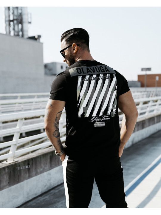 T-shirt męski OLAVOGA SLEEK 2025 Czarny