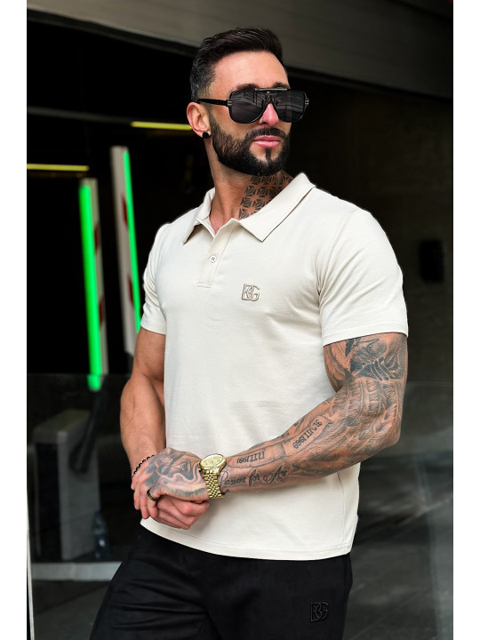 T-Shirt Męski Brandenburg BG Polo Beż