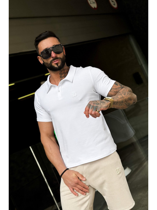 T-Shirt Męski Brandenburg BG Polo Biały