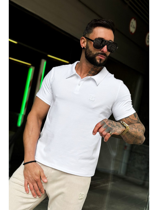 T-Shirt Męski Brandenburg BG Polo Biały