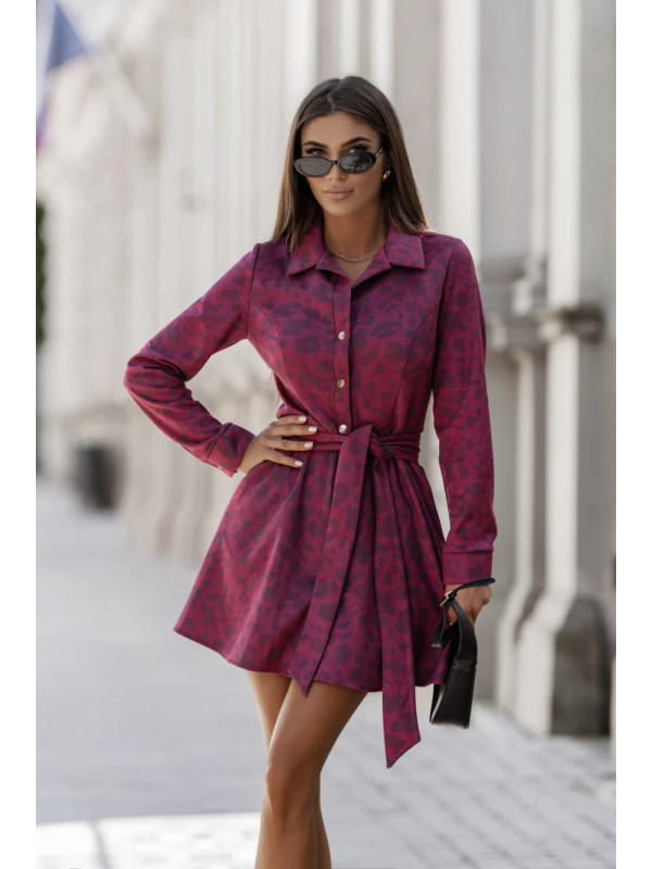 Sukienka Koszulowa LaBlancia LANA – Panterka Bordo